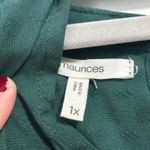 Maurice's  Green Textured Keyhole Neck Long Sleeve  Blouse Top Plus Size 1X Photo 1