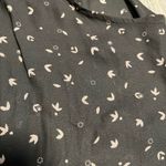 Free People  Womens Sleeveless Tie Neck Bow Tank Blouse Black Floral Size Medium Photo 11