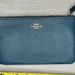 Coach  clutch wallet purse with strap credit card bag blue wristlet Photo 2