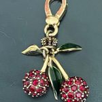 Juicy Couture Retired Pavè Red Cherry Charm Enameled Leaves With Box 16g Photo 2