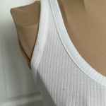 Madewell Optic White Sleeveless Scoop Neck Modal Drapey Rib Knit Tank Top Sz XS Photo 7