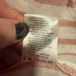 Fleur Bleue Linen Gold and Pink Button Down Shirt with Classic Stripes Size XL Photo 5