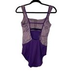 Lululemon Bodysuit Dance Leotard Purple Peacock Feathers 6 Photo 7