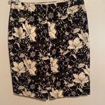 J.Crew  Black and White Floral Pencil Skirt Photo 2