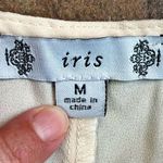 Iris  Cream Sleeveless Lace Up Tank Top Medium Photo 6