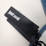 Just Cavalli  Blue Cropped Top Denim Padded Cups Size 40 US Small NWT Photo 4