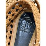 Tory Burch 6 Carlyle Woven Leather Ballerinas Ballet Flats Black Tan Logo Bow Photo 8