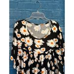Tencede‎ 2XL Black Daisy Floral Print Babydoll Tunic Dress Plus Size Size XXL Photo 2