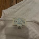 One Shoulder White Ruffle game day shirt Photo 2