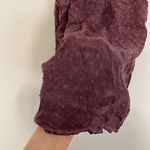 Knox Rose Purple Swiss Dot Crochet Eyelet Tie Bow Back Short Flutter Sleeve Top Photo 5