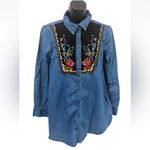 Holding Horses  Embroidered Western Button Up Shirt Womens Size 6 Boho Cowgirl Photo 3