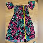 SheIn  curvy 0XL off shoulder sleeves colorful floral mini dress Photo 8
