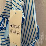 Cupshe  Medium Blue White Stripe Tie‎ Side Bikini Bottom CP9003 Photo 5