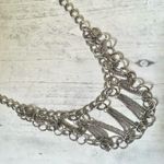 Long silver chain statement necklace Photo 1