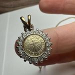 Jesus Loves Me This I Know Rhinestone Pendant Gold Tone Necklace Christian Photo 6