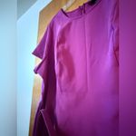 Lane Bryant  Fuchsia Pink Belted Zip Blouse Top Dress Party Office NWT Size 22 Photo 6