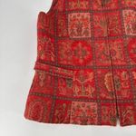 The Territory Ahead  Women's Patterned Tapestry Zip-Up Vest Red Size 6‎ Western Photo 6