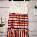 Women’s Striped Bottom Tie Shoulder Dress | 0XL Size 0X Photo 0