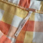 Free People She's All That Plaid High Waist Crop Pants Orange Size 6 Cotton Photo 5