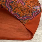 NWT Carolina Store Orange, Blue & Pink Print Sheer Sleeveless Blouse Size 12 Orange Photo 6