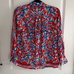 Tommy Hilfiger  Red and Blue Floral Shirt Photo 2