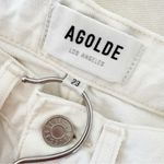 AGOLDE  Riley High Rise Straight Crop Jeans in White Size 23 Photo 7