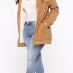 FashioNova Life With Out You Camel Jacket Sherpa Fleece Button Down Warm Winter Coat Padded Photo 2