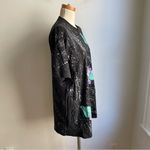 Handmade Vintage 80s Hand-Painted Hanes T-Shirt Dress Flowers Paint Splatter Jewel Medium Photo 3