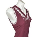 Staring At Stars Maroon Red Cutout Eyelet V Neck Sleeveless Romper Short Size S Photo 3