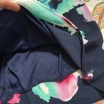 Pink Lily  women’s size small navy blue pink Floral Sleeveless Dress lined button Photo 3