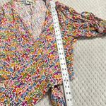 Show Me Your Mumu  Kimmy Tie Top Women's Large Rainbow‎ Fields Half Sleeve V-Neck Photo 7