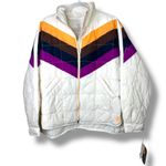 Free People FP Movement x Hatch NWT Ivory Chevron Combo Printed Maternity Puffer Jacket Photo 2