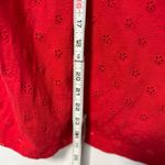 Draper James  Eyelet Red cotton blouse size XL Photo 6