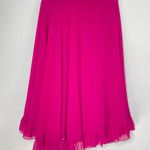 Mac Duggal 55407 High Neck Ruffle Cape Fuchsia (Pink) Chiffon Mini Dress, Size 8 Photo 3
