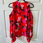 Belle Sky Belle & Sky Floral Cold Shoulder Top Size M Photo 7