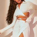 Pretty Little Thing NWT  Waffle Tie Crop Top Photo 1