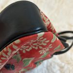 Vintage Tokyo Leather Floral Kimono Handbag Red Photo 4