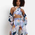 River Island NWT  Women's Multicolor Halter Neck Crop Top Size US 10 B8.1 Photo 6