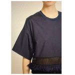 3.1 Phillip Lim Fringe Trim Boxy Cotton Tee Size 6 Photo 2