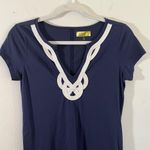 Lilly Pulitzer Dress True Navy Blue Brewster T-Shirt Dress Sz S GUC Photo 3