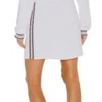 Revolve Tennis Club Drawstring White Terry Mini Skirt Sz XS Sporty Preppy Ribbon Photo 1