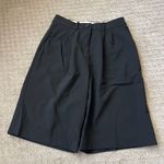 ZARA NEW Wool Blend Bermuda Shorts Black Pockets Mid Rise Belt Loops Pleat XS Photo 0