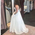 BHLDN NEW  Whispers & Echoes Bellevue Ivory White Linen Wedding Bridal Gown Sz 12 Photo 7