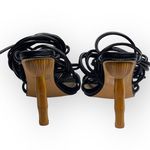 new Lemonade 𖦹 Briana Bamboo Ankle Wrap Stiletto Heel Sandals 𖦹 Black 𖦹 8M 𖦹 Size 8 Photo 3