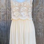 Hollister Cream Lace Flowy Mini Dress Size M Photo 0