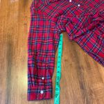Simply Southern  Dress Tunic M/L Red and Blue Plaid Button Down Shirt Dress Photo 5