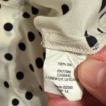 J.Crew  Black and White Polka Dot Silk Shirt Photo 6