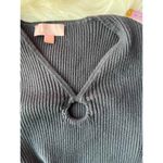 Charmed Heart Stylish Ribbed Black Bodysuit with Keyhole Design Size L Size L Photo 2