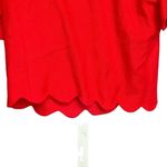 Richard Warren vintage Scoop Neck Red scalloped hem button down back Blazer 4 #7 Photo 1