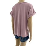 Abound  SMALL Pink Short Sleeve NWT V Neck Basic Tee Shirt Womens Photo 3